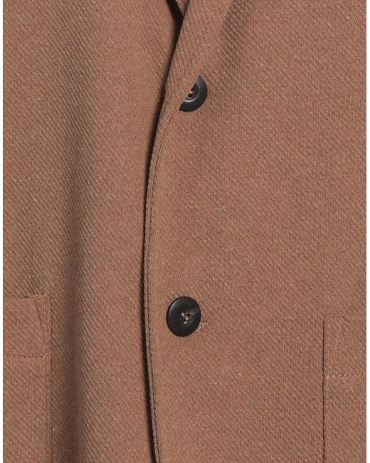 Harmont & Blaine Brown Blaine. Blazer Polyester, Cotton, Elastane for men