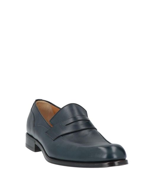 Testoni Blue Loafers Leather for men