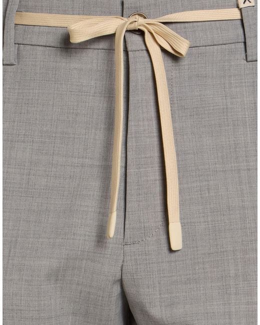 Myths Gray Pants Polyester, Wool, Elastane for men