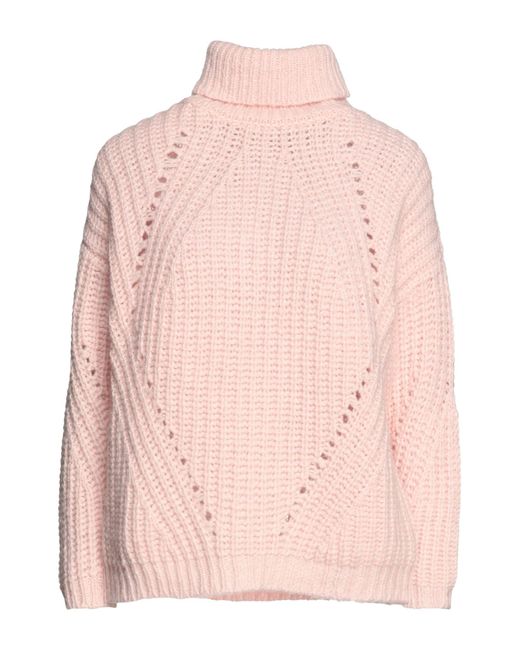 Peserico Pink Turtleneck Alpaca Wool, Polyamide, Virgin Wool