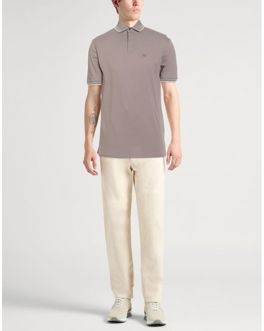 Emporio Armani Gray Polo Shirt for men