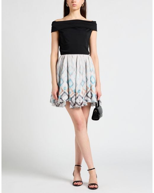 Jijil Gray Mini Skirt Polyester