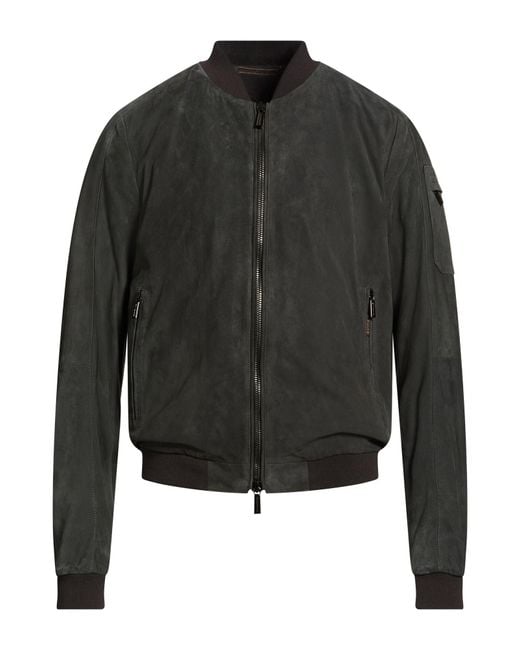 Moorer Black Jacket Leather for men
