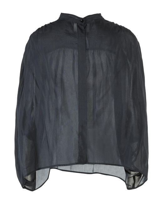 SOLOTRE Black Shirt Cotton, Silk