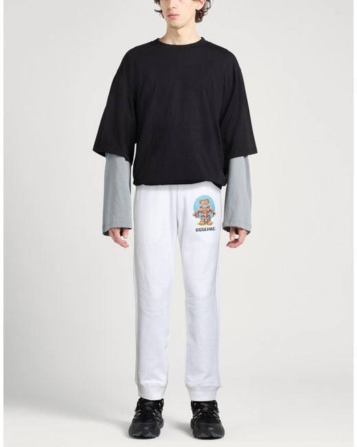 Moschino White Couture Pants Cotton for men
