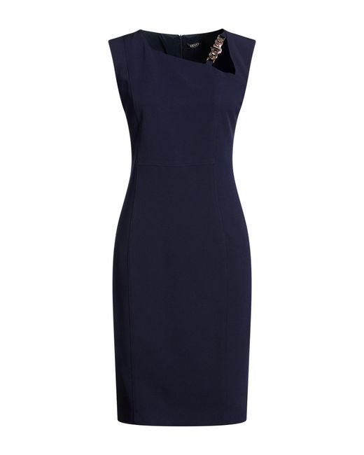 Liu Jo Blue Better Midi Dress Polyester, Elastane