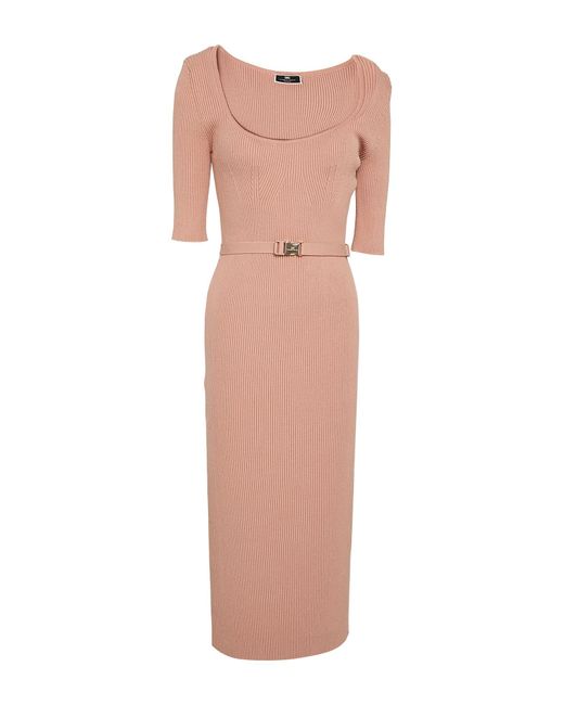 Vestido midi Elisabetta Franchi de color Pink