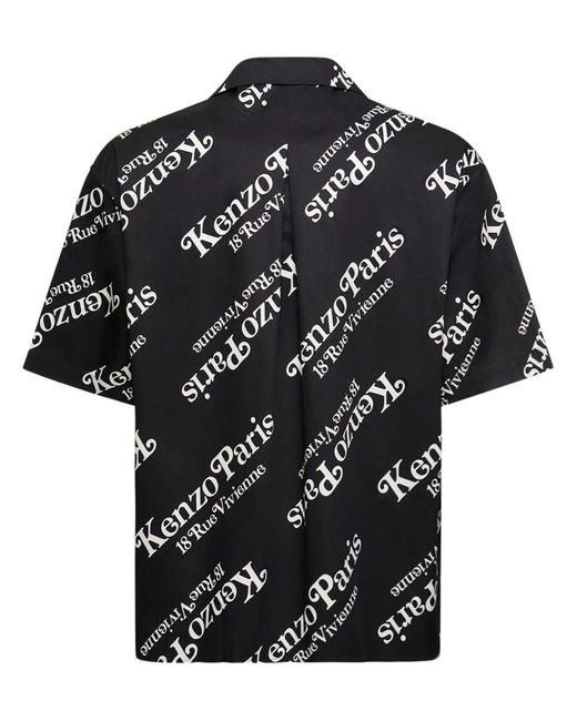 Camicia Con Stampa di KENZO in Black da Uomo