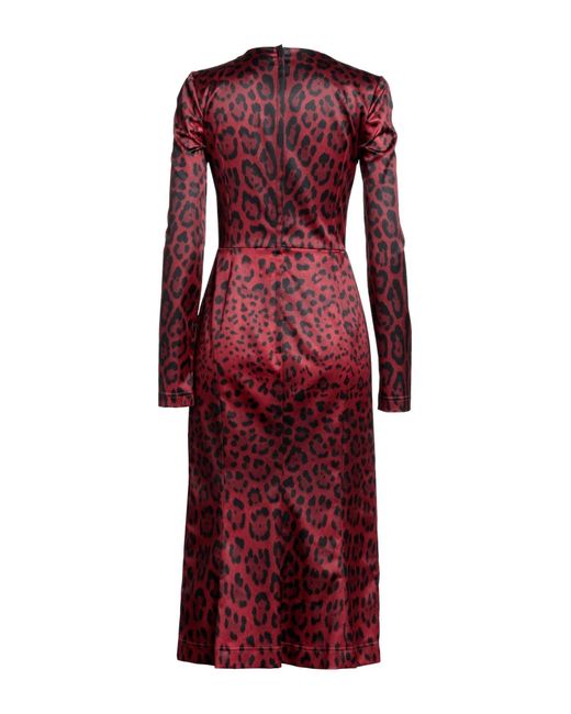 Dolce & Gabbana Red Midi Dress