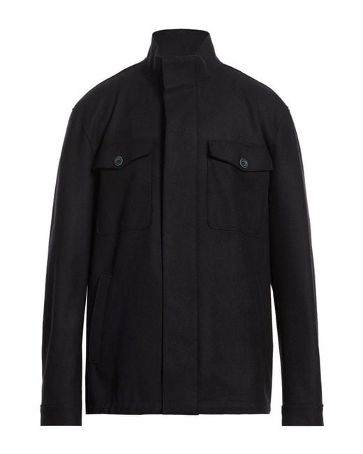 Herno Black Jacket Virgin Wool, Polyamide for men