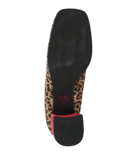 Doop Red Camel Loafers Leather