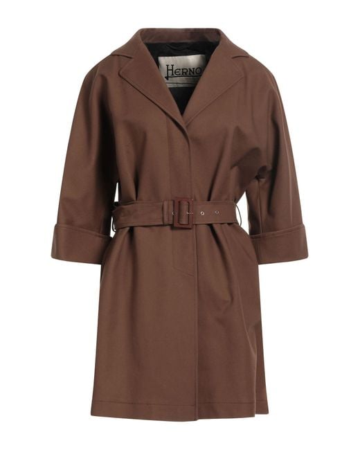 Herno Brown Overcoat & Trench Coat