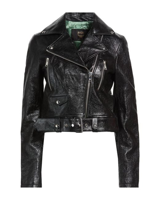 MCM Black Jacket Lambskin