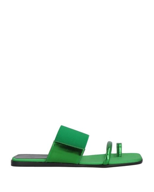 Cesare Paciotti Green Thong Sandal