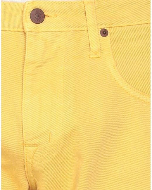People Yellow Jeans Cotton for men