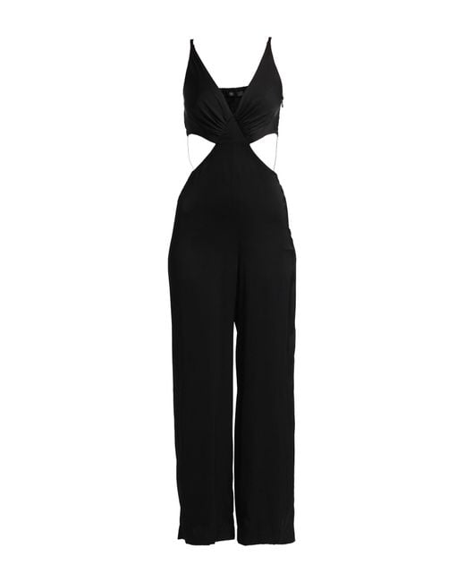Maje Black Jumpsuit Viscose, Polyamide