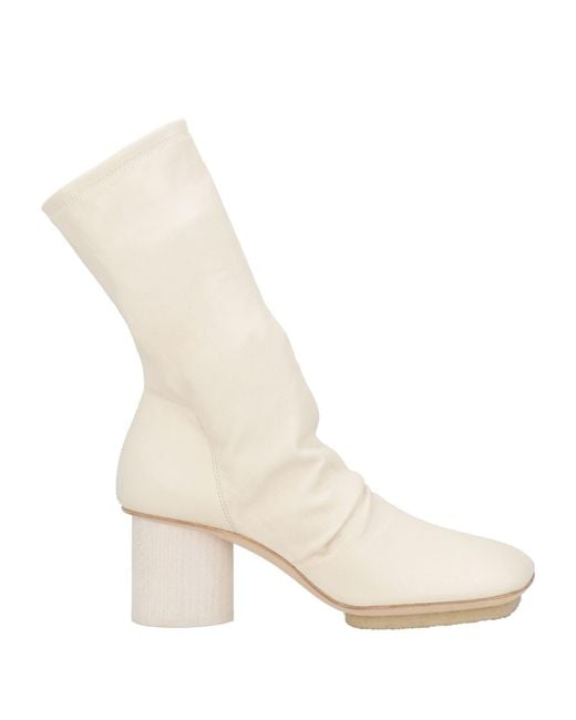 Uma Wang White Ankle Boots