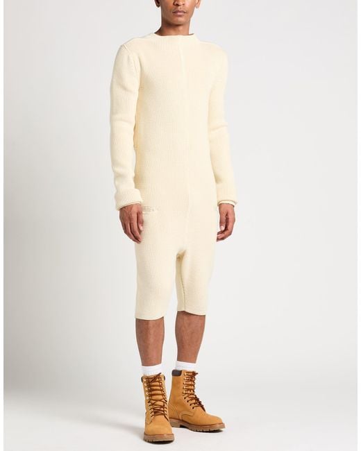 Rick Owens Natural Jumpsuit Virgin Wool for men