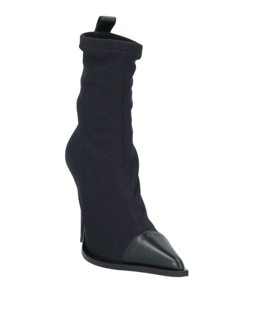 Amiri Blue Ankle Boots Soft Leather, Textile Fibers
