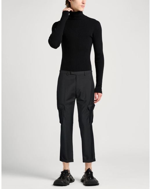 Kris Van Assche Black Pants Wool, Mohair Wool for men