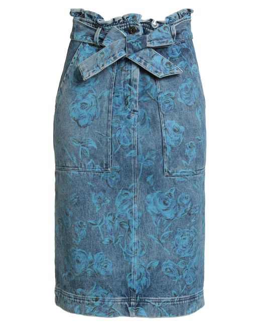 Jupe En Jean Manoush en coloris Blue