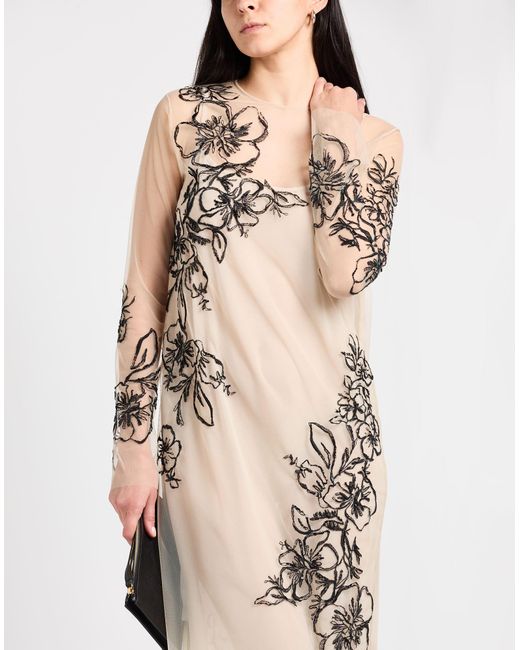 Blumarine White Midi Dress Polyamide, Polyester, Polyethylene, Glass