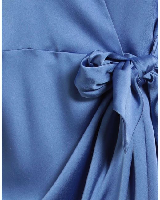 Hanita Blue Maxi Dress Polyester, Elastane