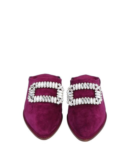 Roger Vivier Purple Mules & Clogs