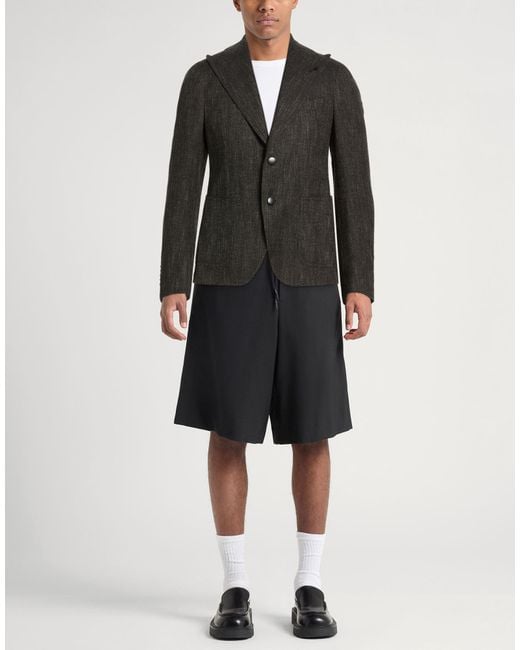 Tagliatore Black Blazer Virgin Wool, Silk, Cotton, Polyacrylic for men