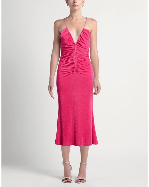 Misha Pink Midi Dresses