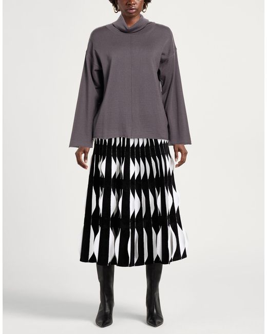 Alpha Studio Brown Turtleneck Merino Wool