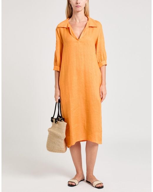 Ballantyne Orange Midi Dresses