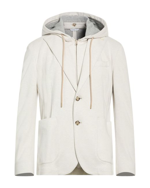 Manuel Ritz White Blazer Cotton, Polyamide for men