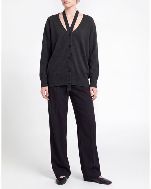 MEIMEIJ Blue Cardigan Virgin Wool, Viscose, Polyester, Cashmere