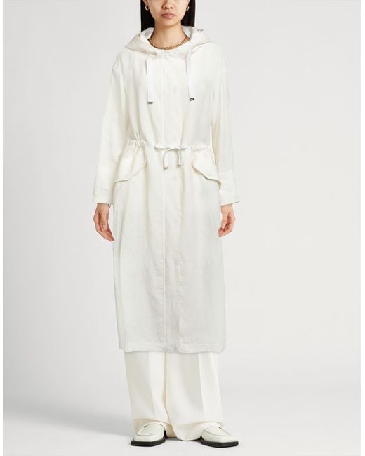 Herno White Overcoat & Trench Coat