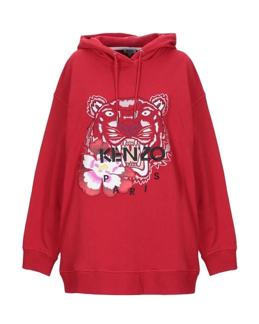 KENZO Red Sweatshirt Cotton, Elastane, Polyester