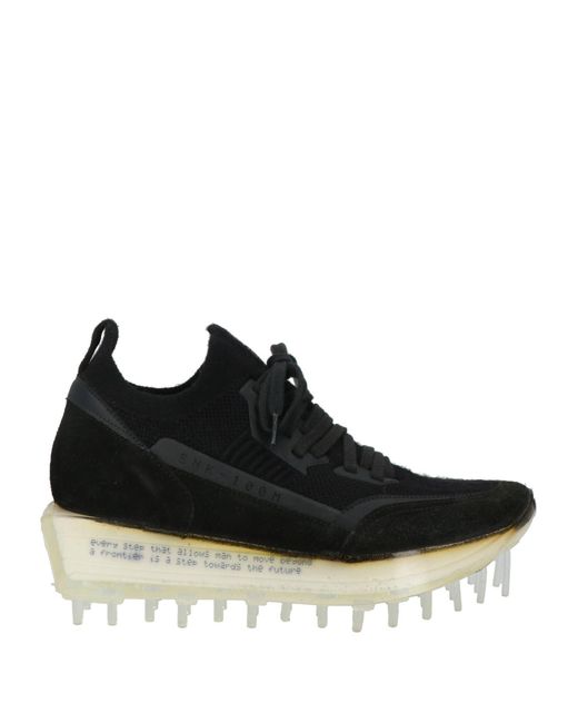 RBRSL RUBBER SOUL Black Sneakers Textile Fibers, Leather