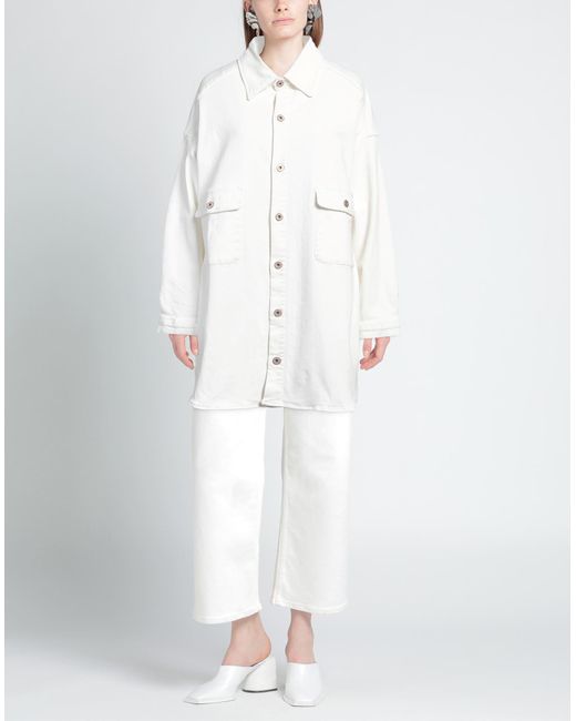 AG Jeans White Denim Outerwear Cotton, Elastane