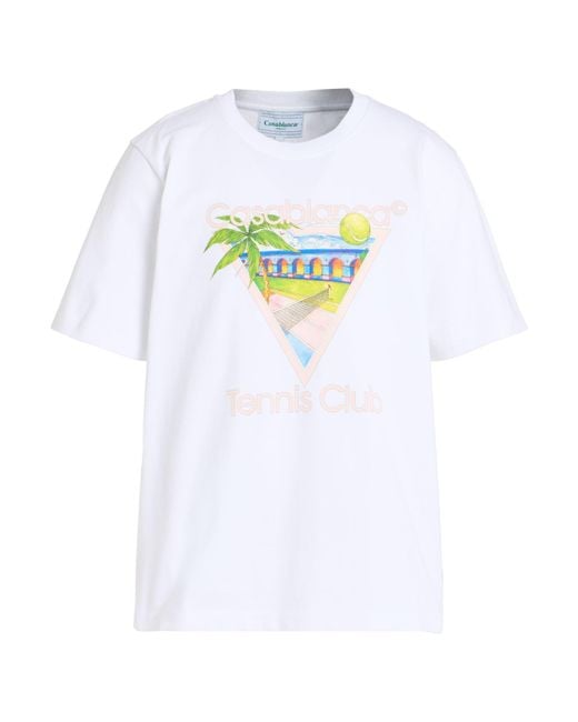 Casablanca White T-Shirt Organic Cotton for men
