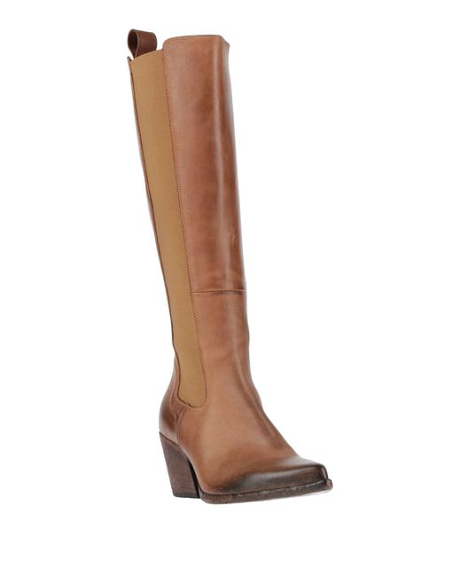 Elena Iachi Brown Boot Leather
