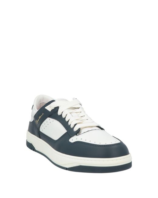 Santoni White Sneakers Leather for men