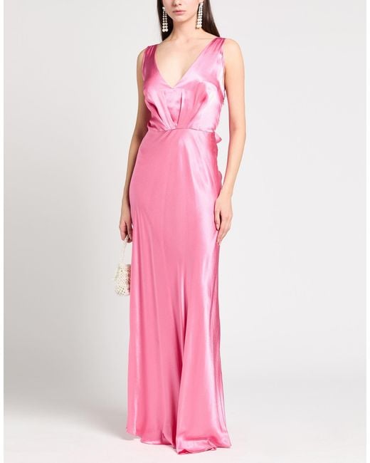 Maliparmi Pink Maxi Dress Viscose
