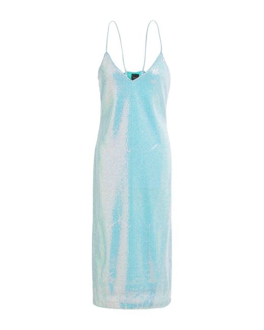 Pinko Blue Midi Dress Polyester