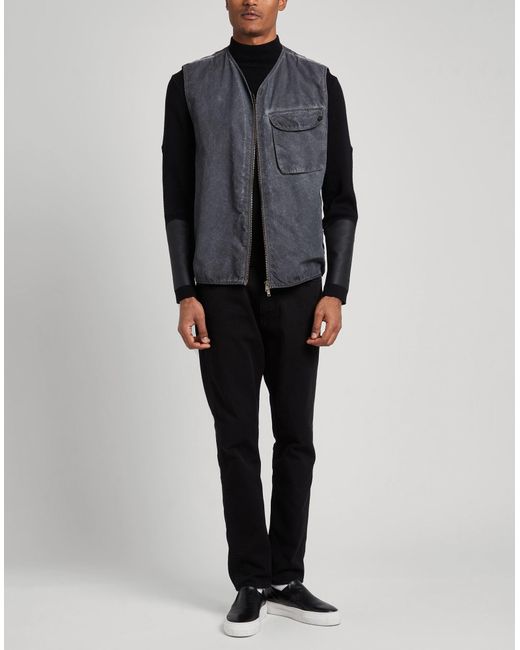 A PAPER KID Gray Gilet for men