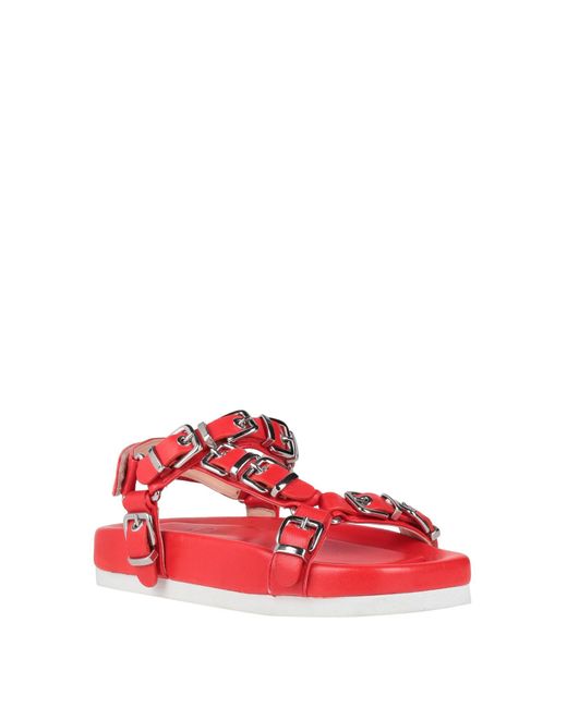 Agl Attilio Giusti Leombruni Red Sandals Leather