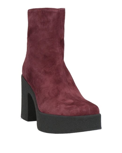 Pollini Purple Ankle Boots