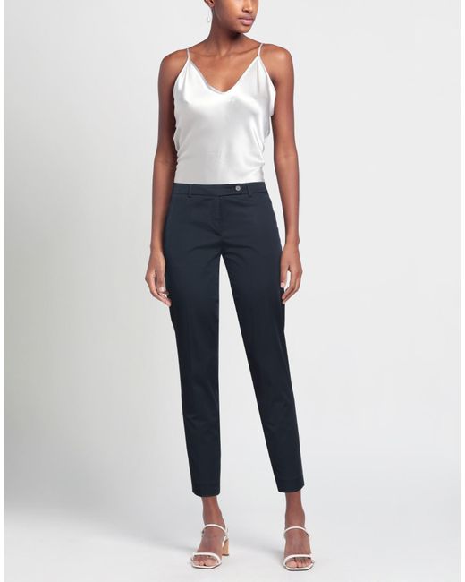 SEVENTY VENEZIA Blue Pants Cotton, Elastane