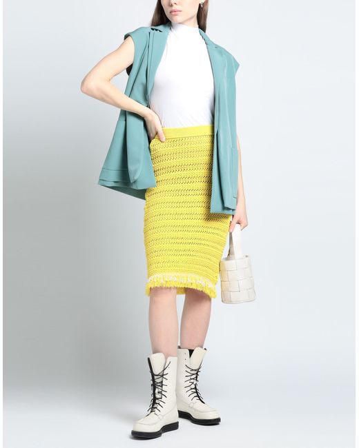 Anna Molinari Yellow Midi-Rock