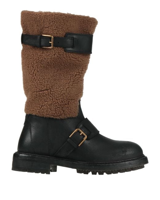 Dolce & Gabbana Brown Camel Boot Leather for men
