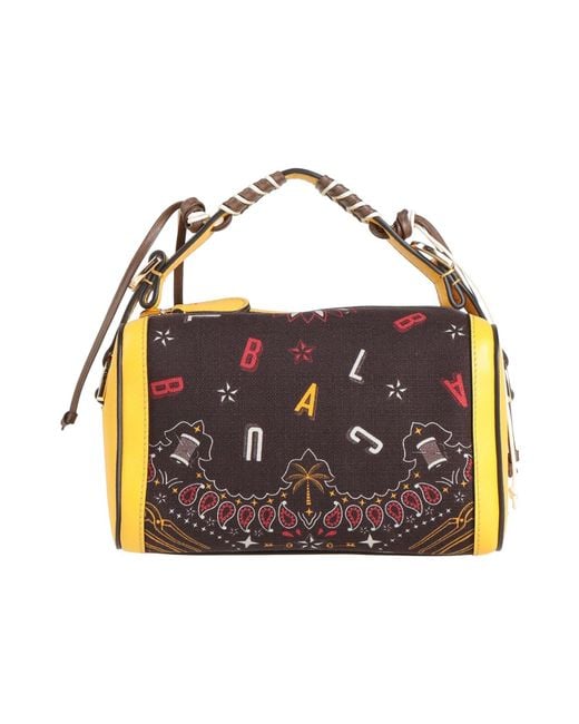 CUBA LAB Multicolor Handbag Leather, Textile Fibers
